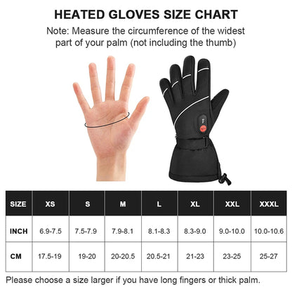 Rechargeable Heated Gloves - Winter Thermal Gloves for Skiing & Outdoor