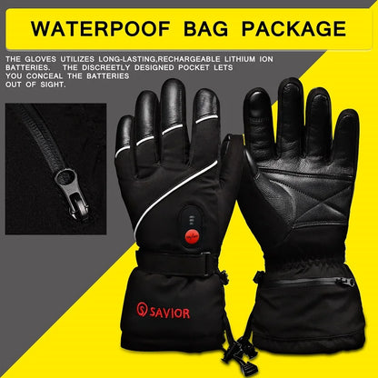 Rechargeable Heated Gloves - Winter Thermal Gloves for Skiing & Outdoor