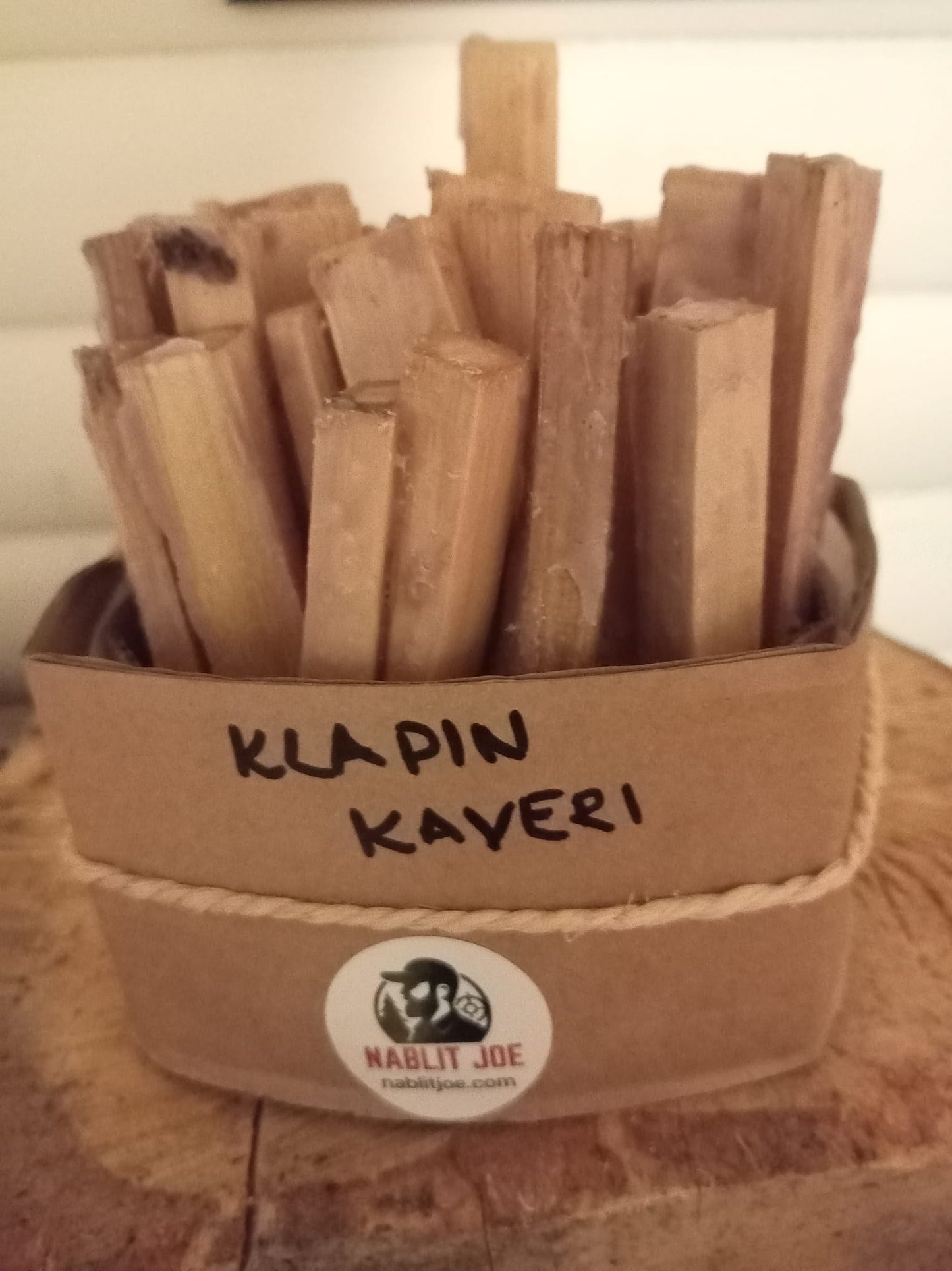 Natural handmade fire starter sticks made with wax and wood shavings
