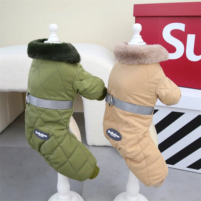 Waterproof Dog Winter Jumpsuit - Warm Hooded Coat for Small Dogs