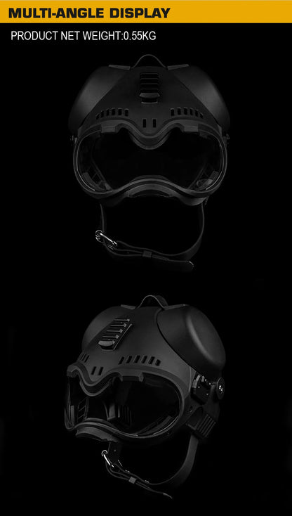 Nablit Joe K9 Tactical Dog Helmet with Goggles - Protective Military Training Helmet for German Shepherd & Malinois