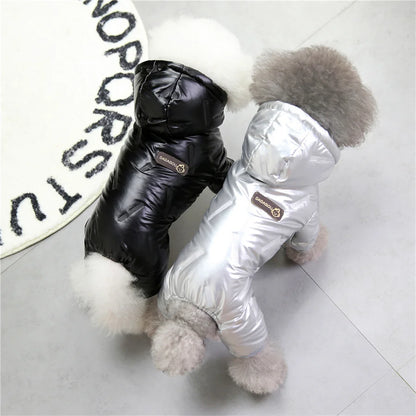 Waterproof Dog Winter Jumpsuit - Warm Hooded Coat for Small Dogs
