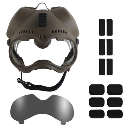 Nablit Joe K9 Tactical Dog Helmet with Goggles - Protective Military Training Helmet for German Shepherd & Malinois