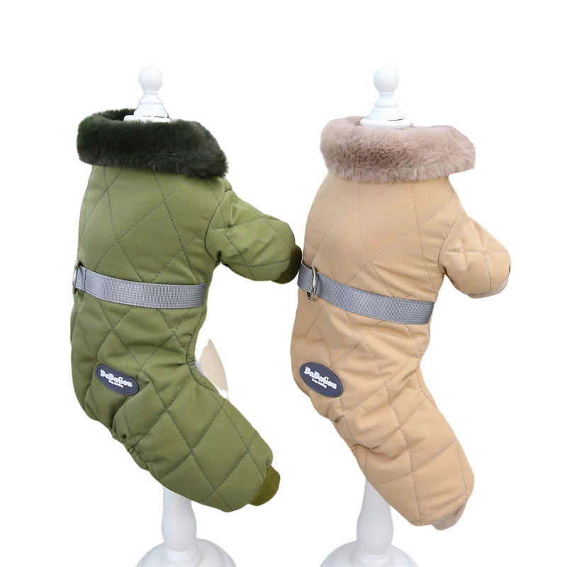 Waterproof Dog Winter Jumpsuit - Warm Hooded Coat for Small Dogs