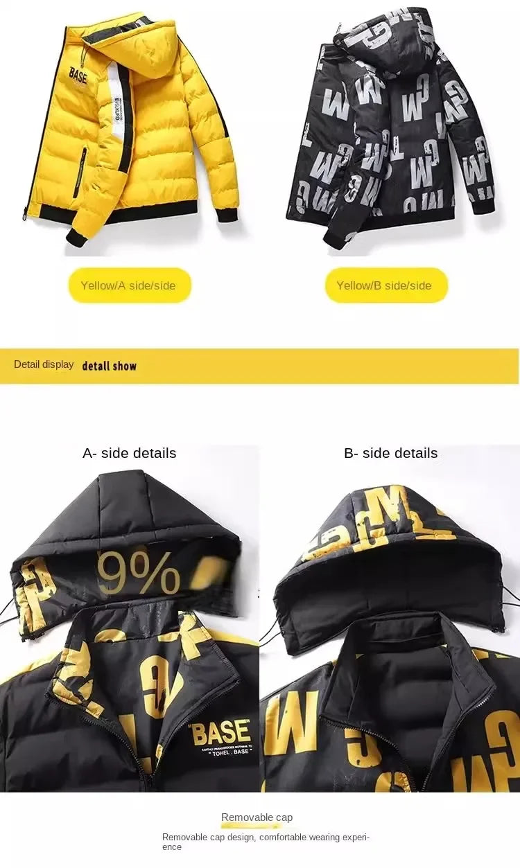 Nablit Joe Men's Winter Padded Jacket - Warm Hooded Down Coat