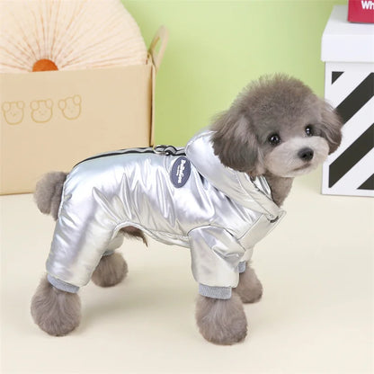 Waterproof Dog Winter Jumpsuit - Warm Hooded Coat for Small Dogs