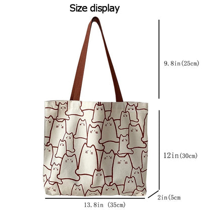  Cute Cat Tote Bag - Black Color Option
