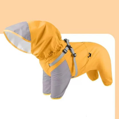 Dog Raincoat - Red and Yellow Color Comparison