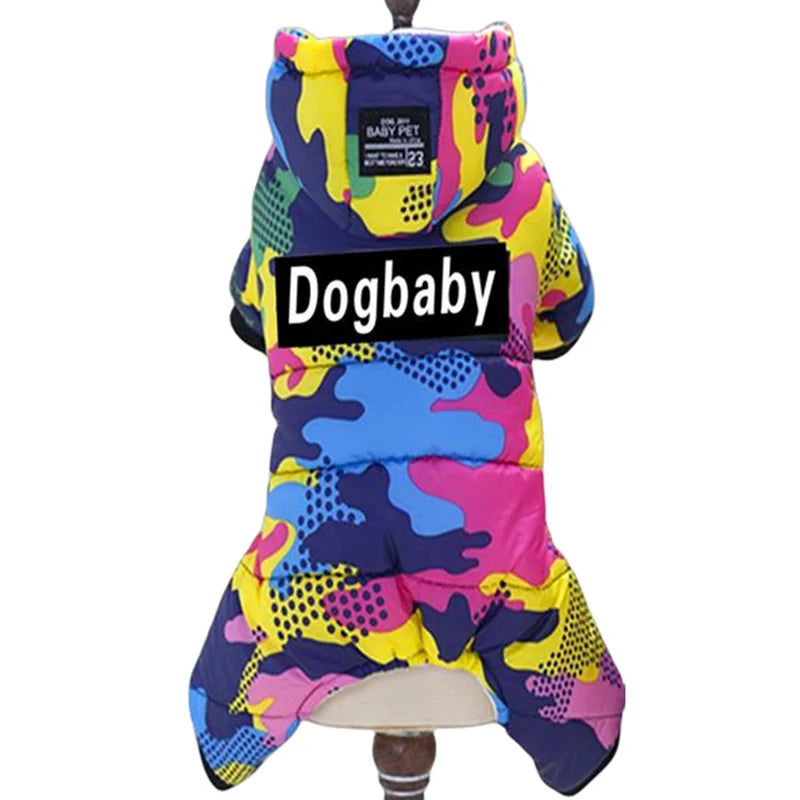 Waterproof Dog Winter Jumpsuit - Warm Hooded Coat for Small Dogs