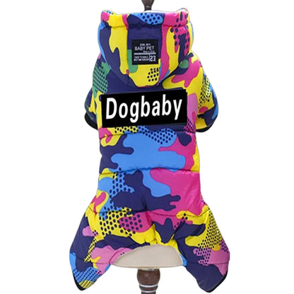 Waterproof Dog Winter Jumpsuit - Warm Hooded Coat for Small Dogs