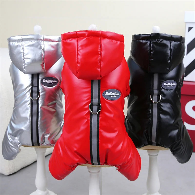 Waterproof Dog Winter Jumpsuit - Warm Hooded Coat for Small Dogs