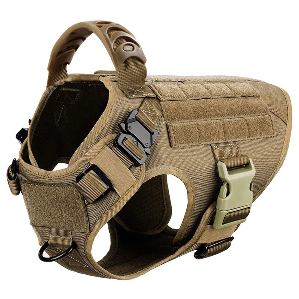 Heavy-duty tactical harness for working dogs – training vest