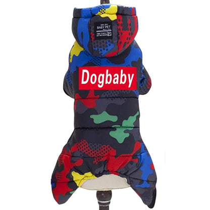 Waterproof Dog Winter Jumpsuit - Warm Hooded Coat for Small Dogs