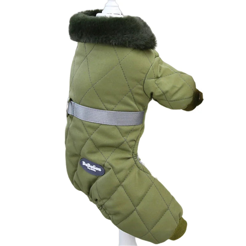 Waterproof Dog Winter Jumpsuit - Warm Hooded Coat for Small Dogs