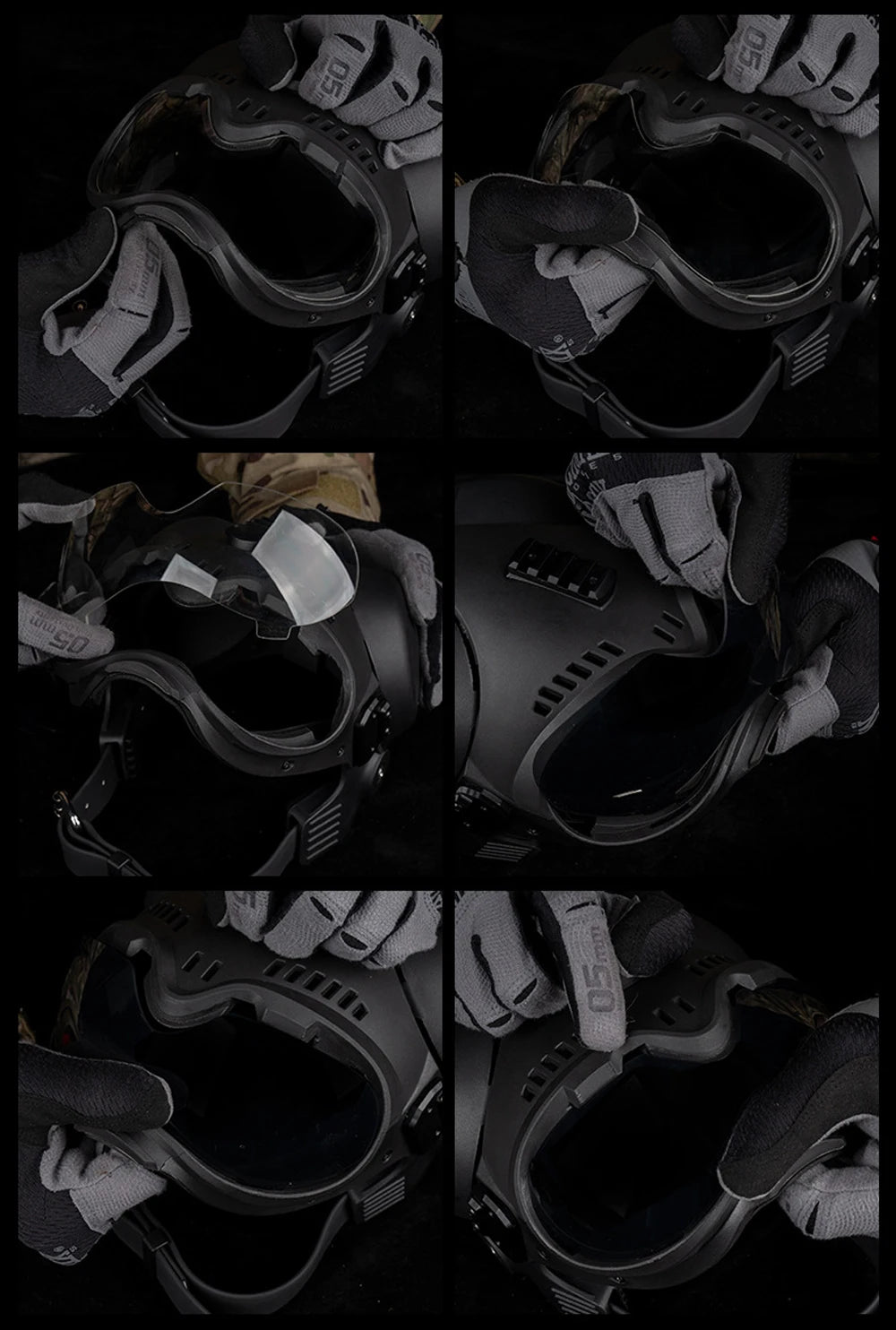 Nablit Joe K9 Tactical Dog Helmet with Goggles - Protective Military Training Helmet for German Shepherd & Malinois