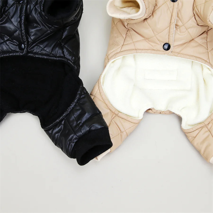 Waterproof Dog Winter Jumpsuit - Warm Hooded Coat for Small Dogs