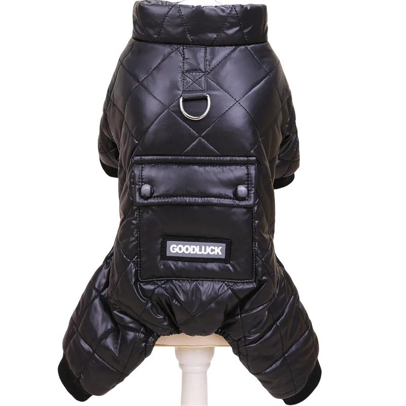 Waterproof Dog Winter Jumpsuit - Warm Hooded Coat for Small Dogs