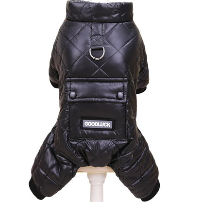 Waterproof Dog Winter Jumpsuit - Warm Hooded Coat for Small Dogs