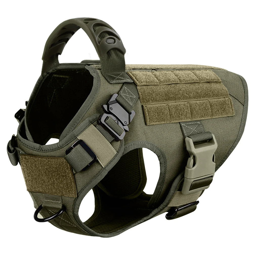 Tactical harness angle view – army green
