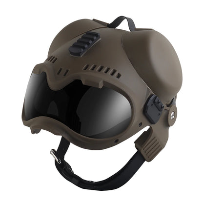 Nablit Joe K9 Tactical Dog Helmet with Goggles - Protective Military Training Helmet for German Shepherd & Malinois