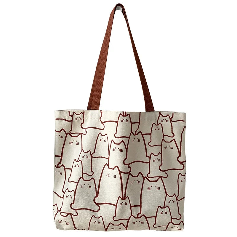  Canvas Tote Bag - Side View with Shoulder Straps
