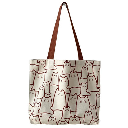  Canvas Tote Bag - Side View with Shoulder Straps
