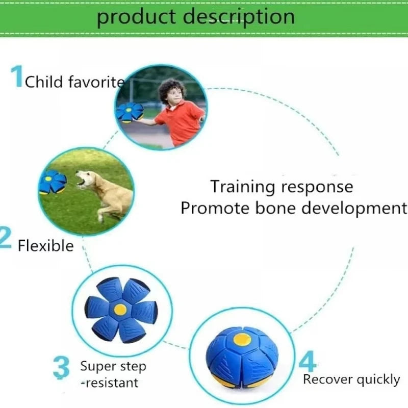 Blue flying disc toy - stomp and launch action