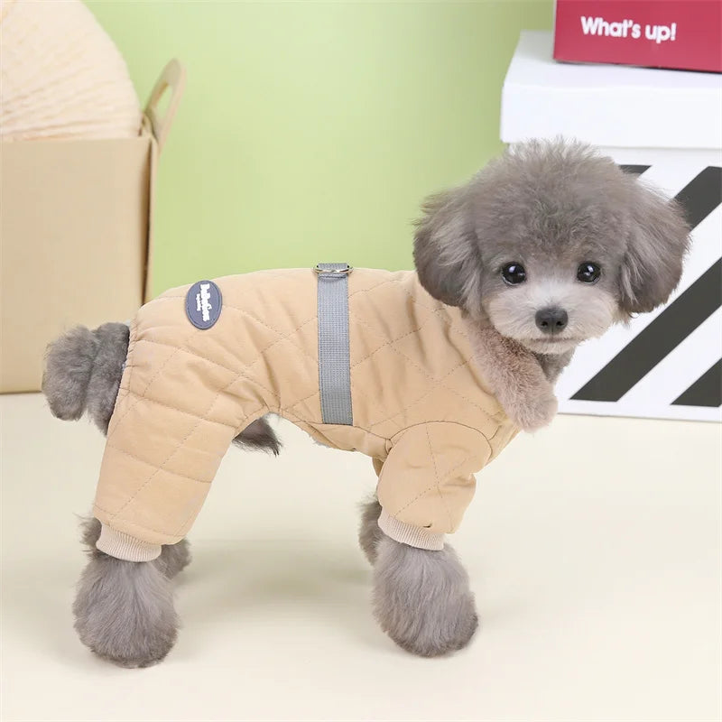 Waterproof Dog Winter Jumpsuit - Warm Hooded Coat for Small Dogs