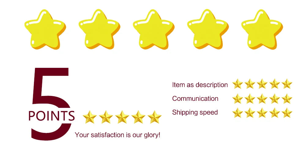 Five-star customer review graphic
