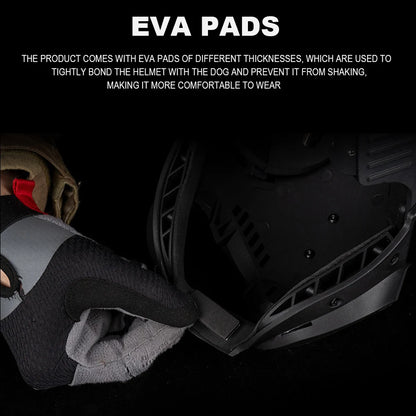 Nablit Joe K9 Tactical Dog Helmet with Goggles - Protective Military Training Helmet for German Shepherd & Malinois