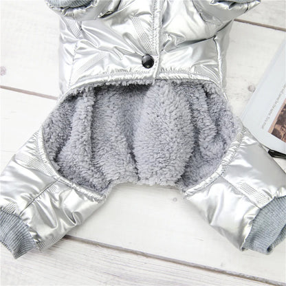 Waterproof Dog Winter Jumpsuit - Warm Hooded Coat for Small Dogs