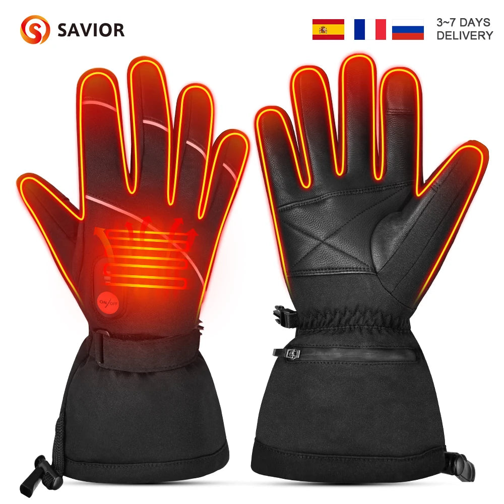 Rechargeable Heated Gloves - Winter Thermal Gloves for Skiing & Outdoor
