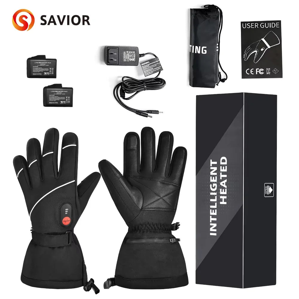 Rechargeable Heated Gloves - Winter Thermal Gloves for Skiing & Outdoor