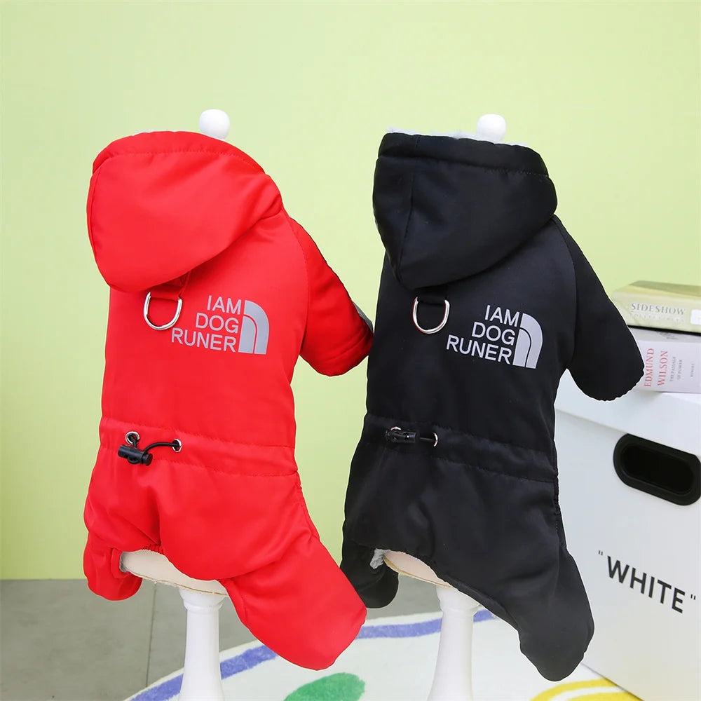 Waterproof Dog Winter Jumpsuit - Warm Hooded Coat for Small Dogs