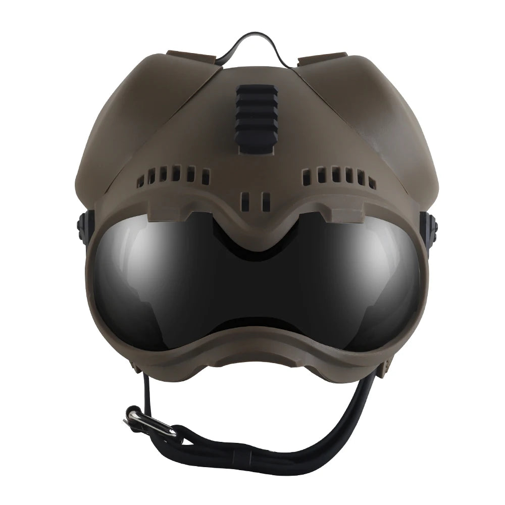 Nablit Joe K9 Tactical Dog Helmet with Goggles - Protective Military Training Helmet for German Shepherd & Malinois