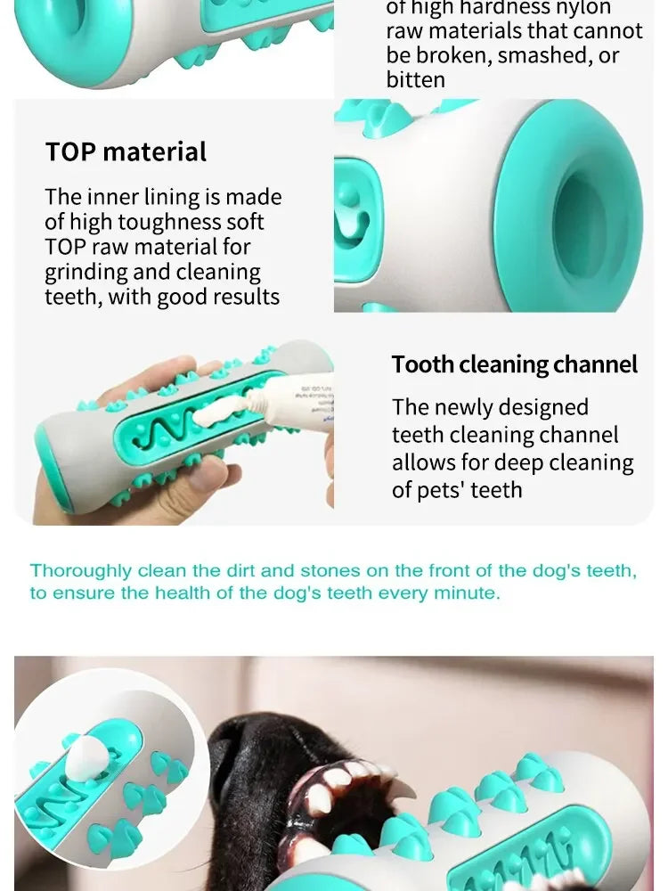Dog Dental Chew Toy - Teeth Cleaning Bone Toothbrush