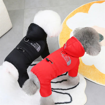 Waterproof Dog Winter Jumpsuit - Warm Hooded Coat for Small Dogs