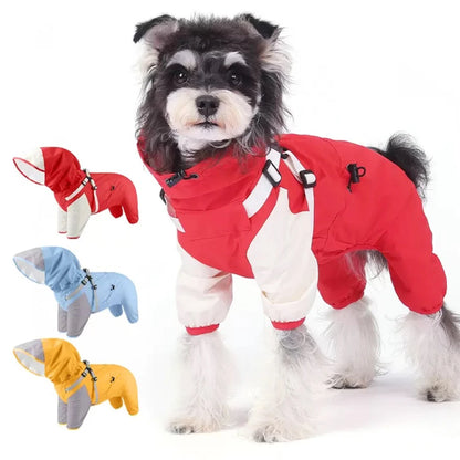 Waterproof Dog Raincoat - Red 