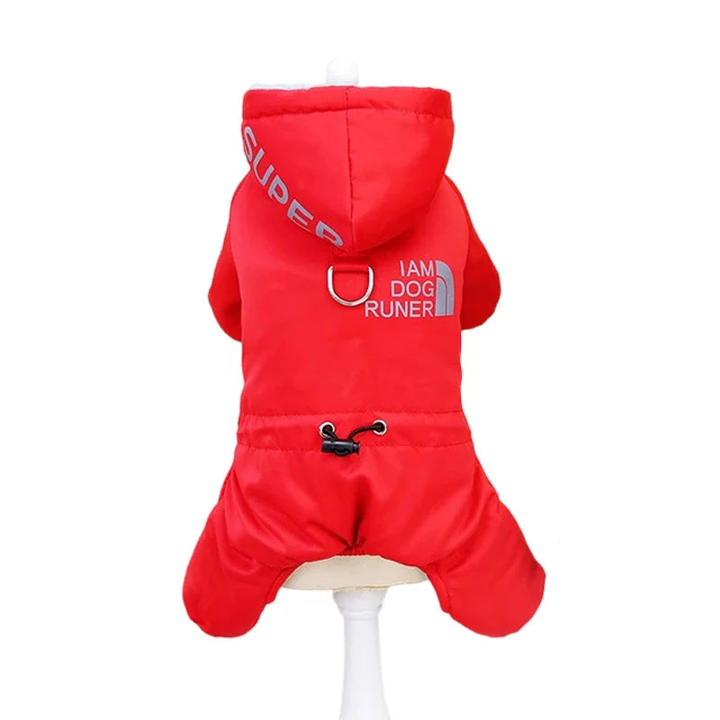 Waterproof Dog Winter Jumpsuit - Warm Hooded Coat for Small Dogs