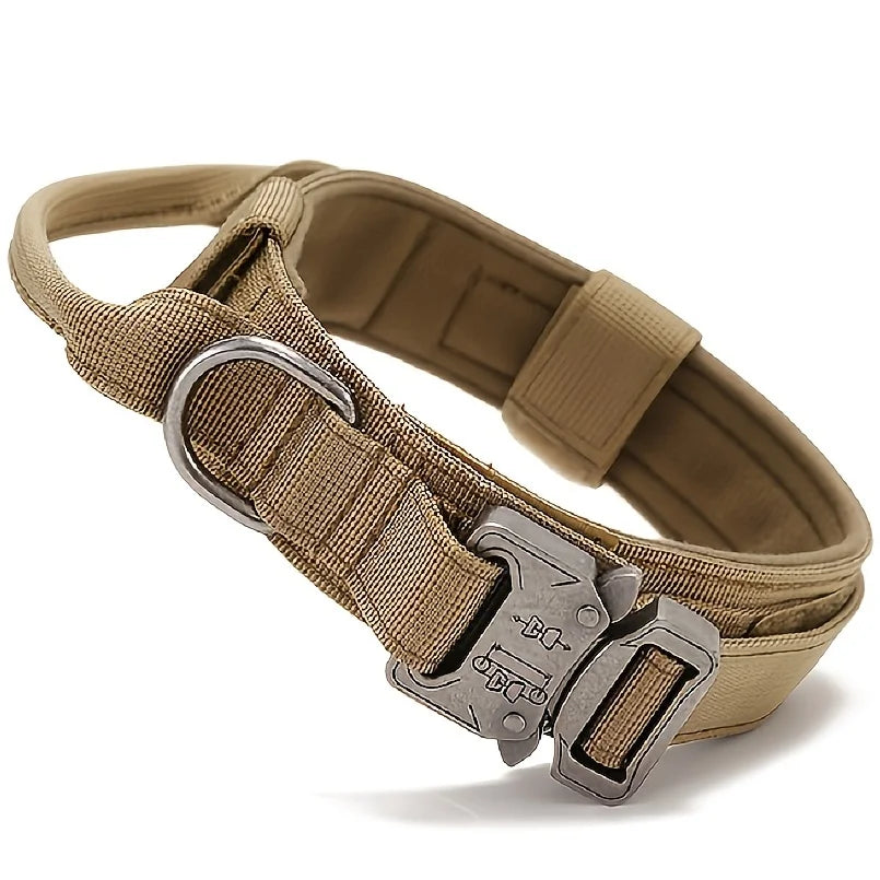Heavy-Duty Dog Collar - Metal Hardware Close-up

