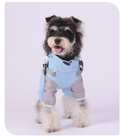 Hooded Dog Raincoat - Outdoor Use Lifestyle Image