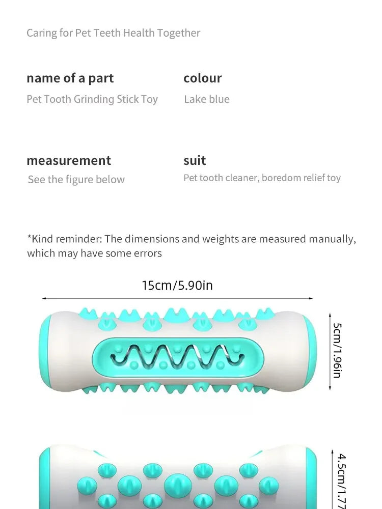 Dog Dental Chew Toy - Teeth Cleaning Bone Toothbrush