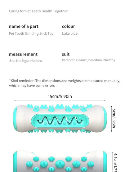 Dog Dental Chew Toy - Teeth Cleaning Bone Toothbrush