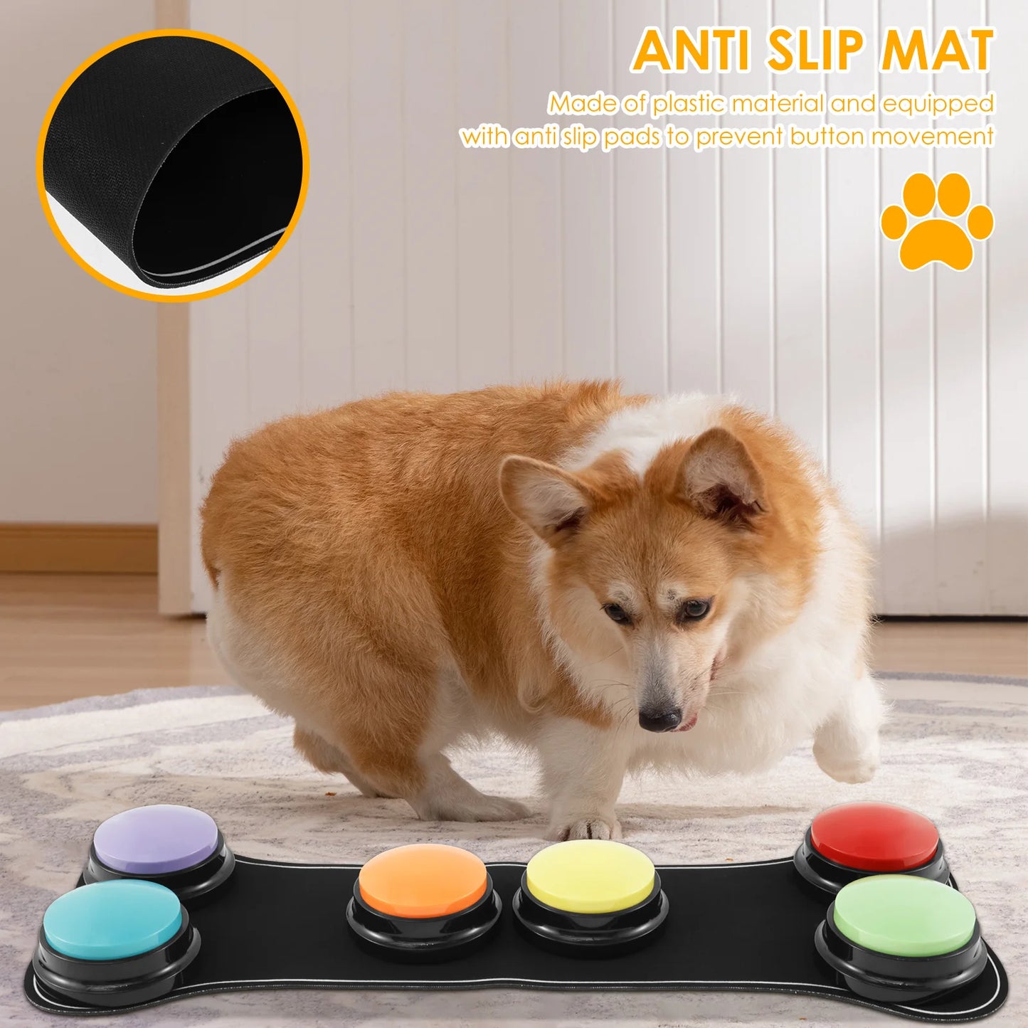 Dog Communication Buttons - Voice Recording Training Buzzer (4/6 Pcs)