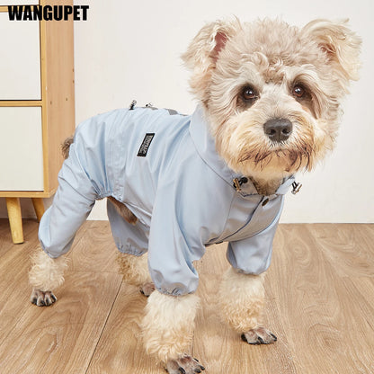 Waterproof Dog Raincoat - Blue 