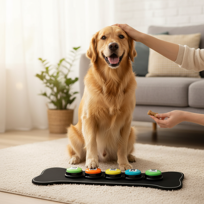 Koira ja omistaja harjoittelevat yhdessä